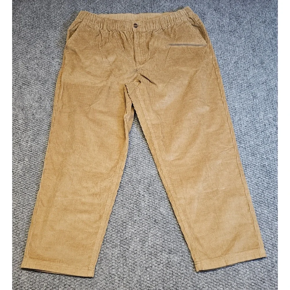 Orton Brothers Clothing Co‎ Baggy Corduroy Pants Beige Stretch Waist XL